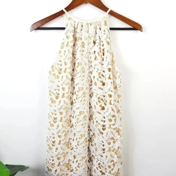 Yaygodfrey Lace Halter Dress Sleeveless Party Cocktail Mini Dress Size 4 - Picture 5 of 9